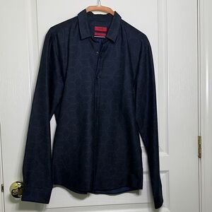 Hugo Boss Dark Blue Patterned Shirt